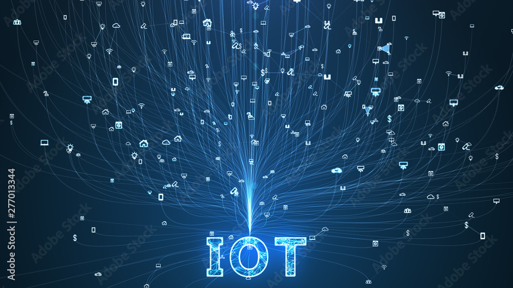 Internet Of Things (IOT) Concept. - obrazy, fototapety, plakaty 