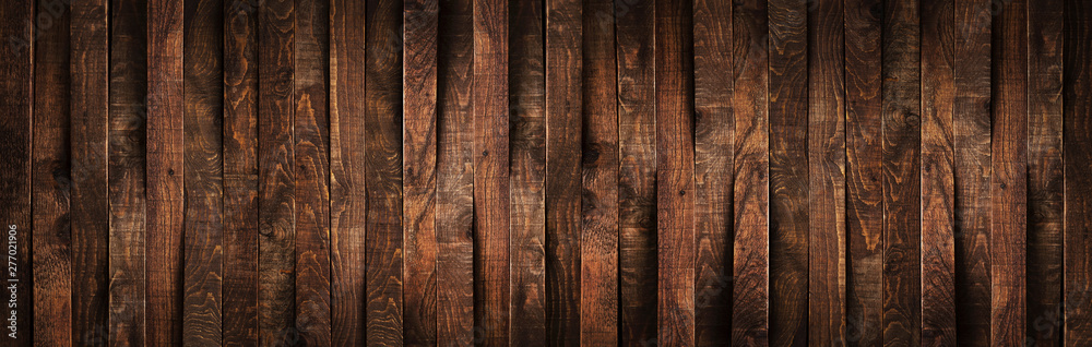 Wooden rustic brown planks texture vertical background - obrazy, fototapety, plakaty 