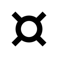 Poster - Vector image of a flat, isolated symbol of the universal denomination of the currency. Universal symbol for black currency
