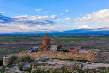 Wall Mural - Khor Virab Monastry in Armenia, taken in April 2019\r\n' taken in hdr