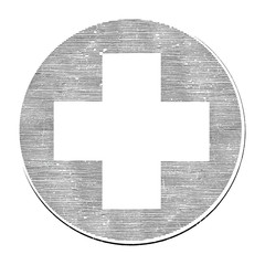 Medical cross hand draw vintage style black and white clip art isolated on white background,International medical cross symbol