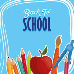 Canvas Print - Back to school season card