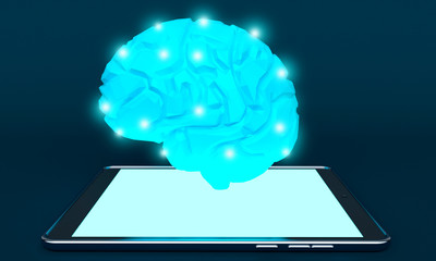 Poster - Artificial intelligence concept. 3d rendering
