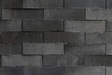 Wall Mural - simple black stone brick wall pattern for industrial and minimalism wallpaper and background design