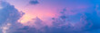 Panorama Of Beautiful Pastel Colored Cloudscape At Sunset