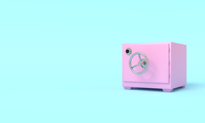 Poster - Vintage safe deposit. Illustration with empty place for text. 3D rendering