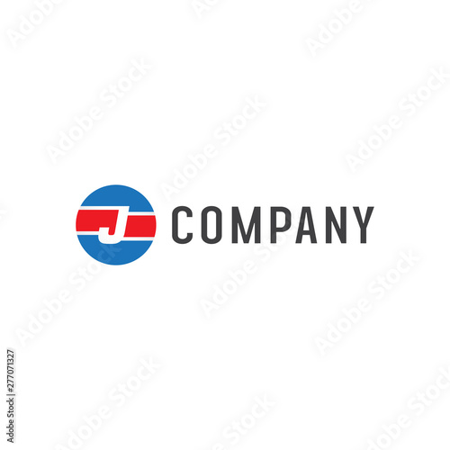 Letter J Alphabetic Logo Design Template Flat Clean Simple Light