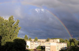 Fototapeta Tęcza - rainbow on blue sky