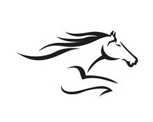 Creative Horse Elegant Logo Symbol Design Illustration Vector For Company