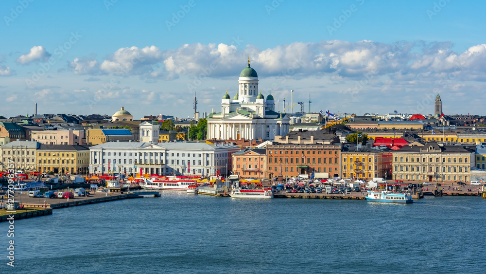 Obraz na płótnie Helsinki cityscape with Helsinki Cathedral, Finland w salonie