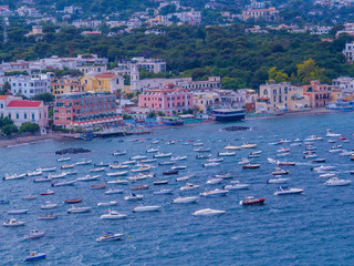 Wall Mural - View of the Island of Ischia from the Aragonese Castle. In Ischia, Gulf of Naples, Italy