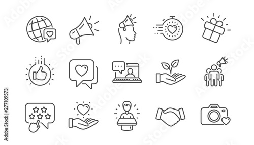 Fotografía Brand ambassador line icons