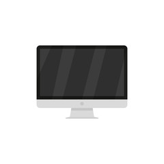 Aufkleber - computer monitor in flat style, vector