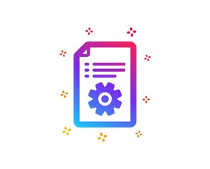 Aufkleber - technical documentation icon. instruction sign. dynamic shapes. gradient design technical documentat