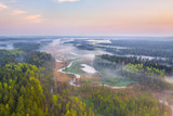 Fototapeta Tęcza - Forest river