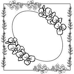 Vector illustration artwork of leaf flower frames for decorative of card