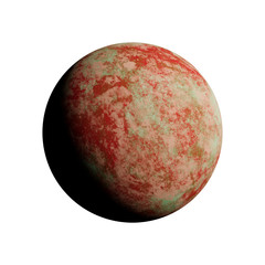 Wall Mural - a series of unknown planets on an isolated background.