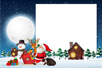 Wall Mural - a christmas note template