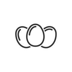 Aufkleber - Egg icon template black color editable. Egg breakfast food symbol vector sign isolated on white background. Simple logo vector illustration for graphic and web design.