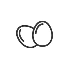Aufkleber - Egg icon template black color editable. Egg breakfast food symbol vector sign isolated on white background. Simple logo vector illustration for graphic and web design.