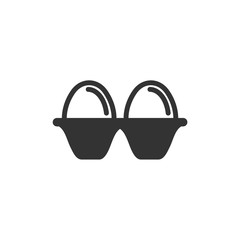 Aufkleber - Egg icon template black color editable. Egg breakfast food symbol vector sign isolated on white background. Simple logo vector illustration for graphic and web design.
