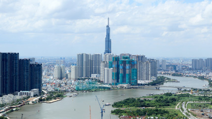 Wall Mural - Cityscape of Saigon, Ho Chi Minh City