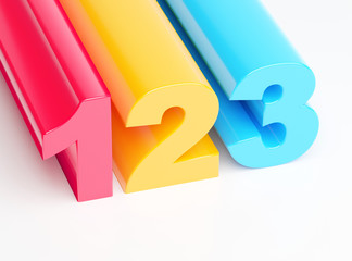 Wall Mural - 123 colorful numbers