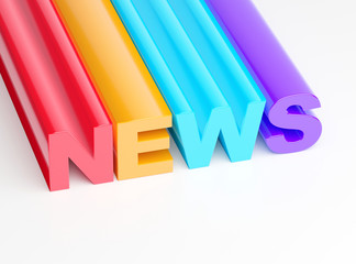 Wall Mural - news colorful glossy text 3d render calendar background