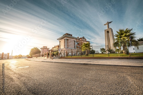 Jesus Christ Statue in Lisabon, Almada - Portugal Canvas Print