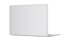 Laptop Backside Mockup Isolated On White Background. Vector Illustration