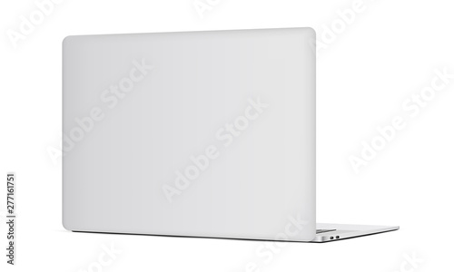 Cuadros en Lienzo Laptop backside mockup isolated on white background