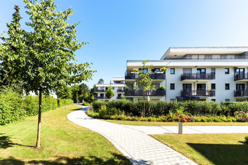 Wall Mural - Residential area with apartment buildings in the city