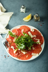 Sticker - Homemade beef carpaccio with cheese and arugula