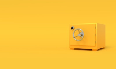 Poster - Vintage safe deposit. Illustration with empty place for text. 3D rendering