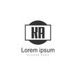 © Robani - Initial KA logo template with modern frame. Minimalist KA letter logo vector illustration