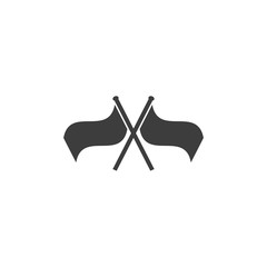 Poster - Flag icon template black color editable. Flag symbol vector sign isolated on white background. Simple logo vector illustration for graphic and web design.