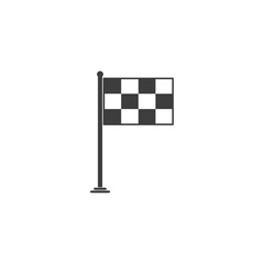 Leinwandbilder - Flag icon template black color editable. Flag symbol vector sign isolated on white background. Simple logo vector illustration for graphic and web design.