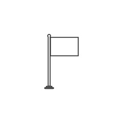 Aufkleber - Flag icon template black color editable. Flag symbol vector sign isolated on white background. Simple logo vector illustration for graphic and web design.