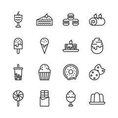 Poster - Dessert icon set.Vector illustration.