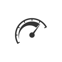 Aufkleber - Speedometer icon template black color editable. Speedometer symbol vector sign isolated on white background. Simple logo vector illustration for graphic and web design.