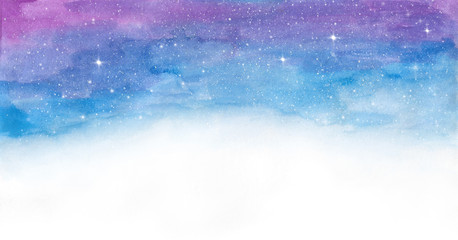 watercolor colorful space galaxy