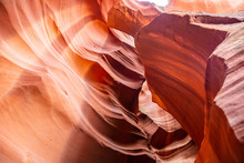 Antelope Canyon, Near Page, Arizona, USA. Sandstone Formations On Navajo Nation