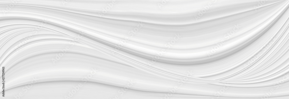 White background 3 d with elements of waves in a fantastic abstract design, the texture of the lines in a modern style for wallpaper. Light gray template for wedding ceremony or business presentation. - obrazy, fototapety, plakaty 