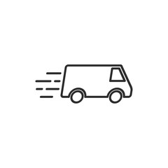 Poster - Truck Car icon template black color editable. Delivery Truck symbol vector sign isolated on white background. Simple logo vector illustration for graphic and web design.