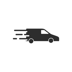 Leinwandbilder - Truck Car icon template black color editable. Delivery Truck symbol vector sign isolated on white background. Simple logo vector illustration for graphic and web design.