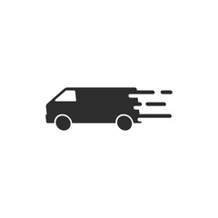 Leinwandbilder - Truck Car icon template black color editable. Delivery Truck symbol vector sign isolated on white background. Simple logo vector illustration for graphic and web design.