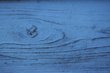 Texture of the old board covered with blue paint