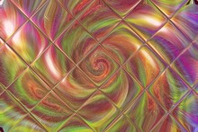 Abstract Fractal Background, Wallpaper With A Curved Digital Colorful Spiral