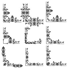 Fototapete - Set of decorative graphic elements. Vector illustration