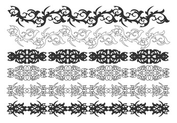 Fototapete - Set of decorative graphic elements. Vector illustration